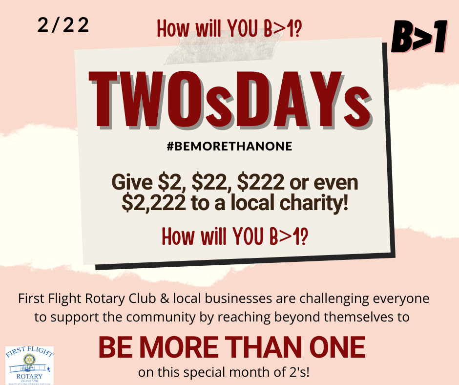 BE MORE THAN ONE charity TWOsDAYs promo charity