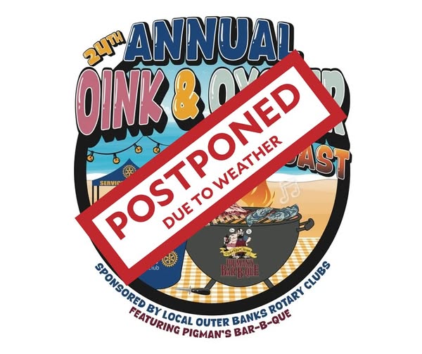 postponed event graphic Oink and Rooster 2020 Logo